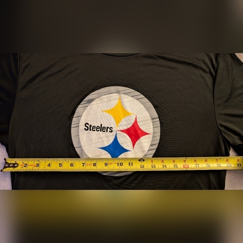 Pittsburgh Steelers NFL Team Apparel Sport-Tek TX3 Black Polyester Tech T-Shirt - Picture 15 of 15